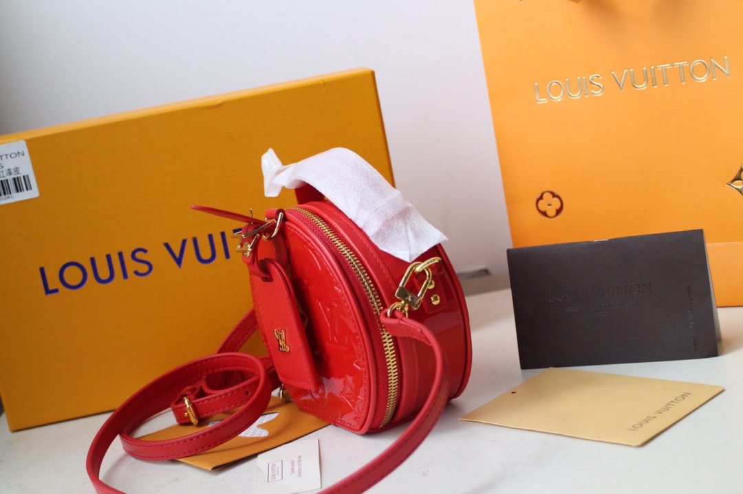 Louis Vuitton Mini Boite Chapeau Box Bag Red M44699