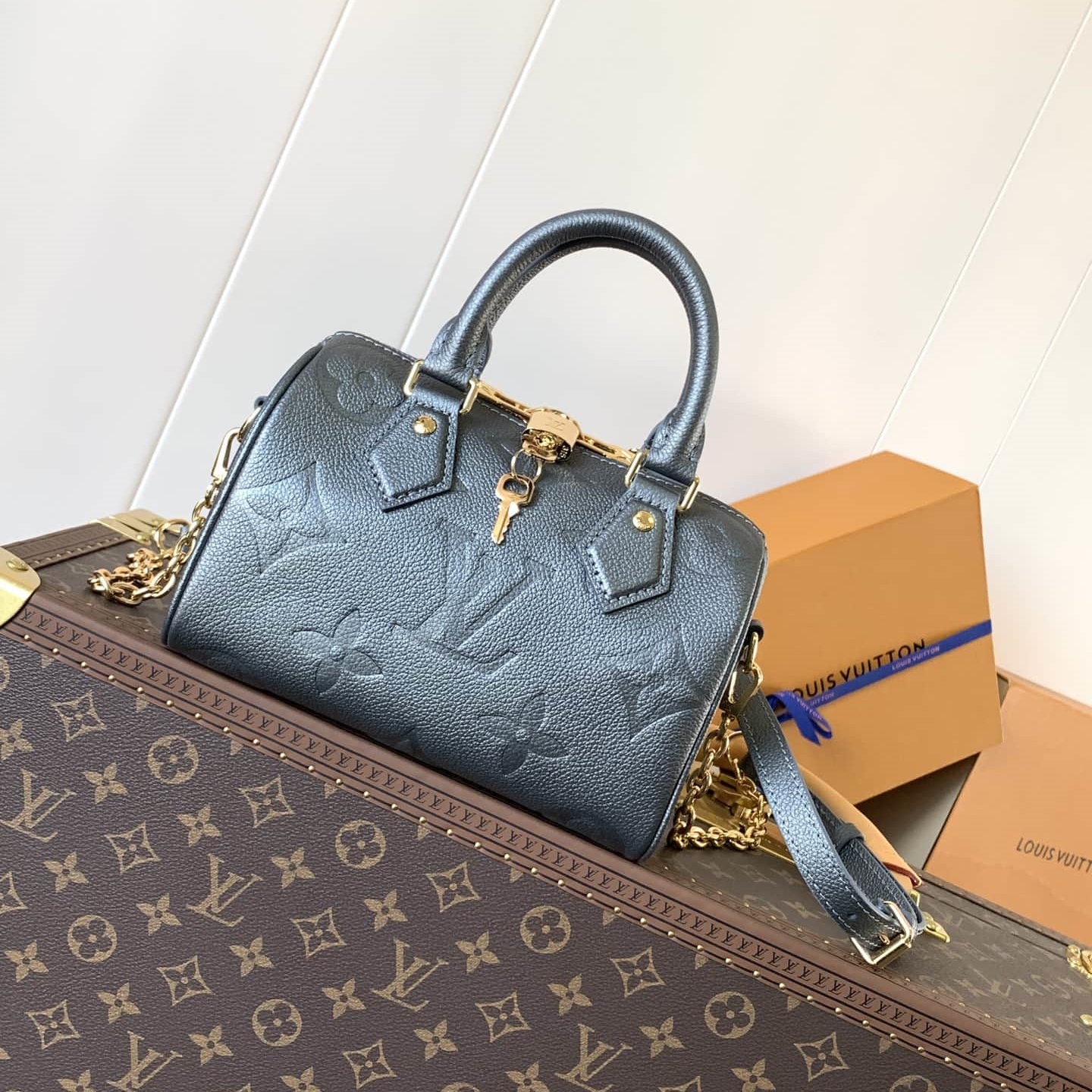 Louis Vuitton Speedy Bandoulière 20 Handbag Gun metal M12013