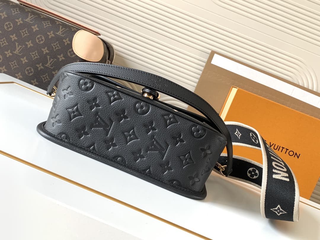 Louis Vuitton Diane Handbag Beige Black M46386