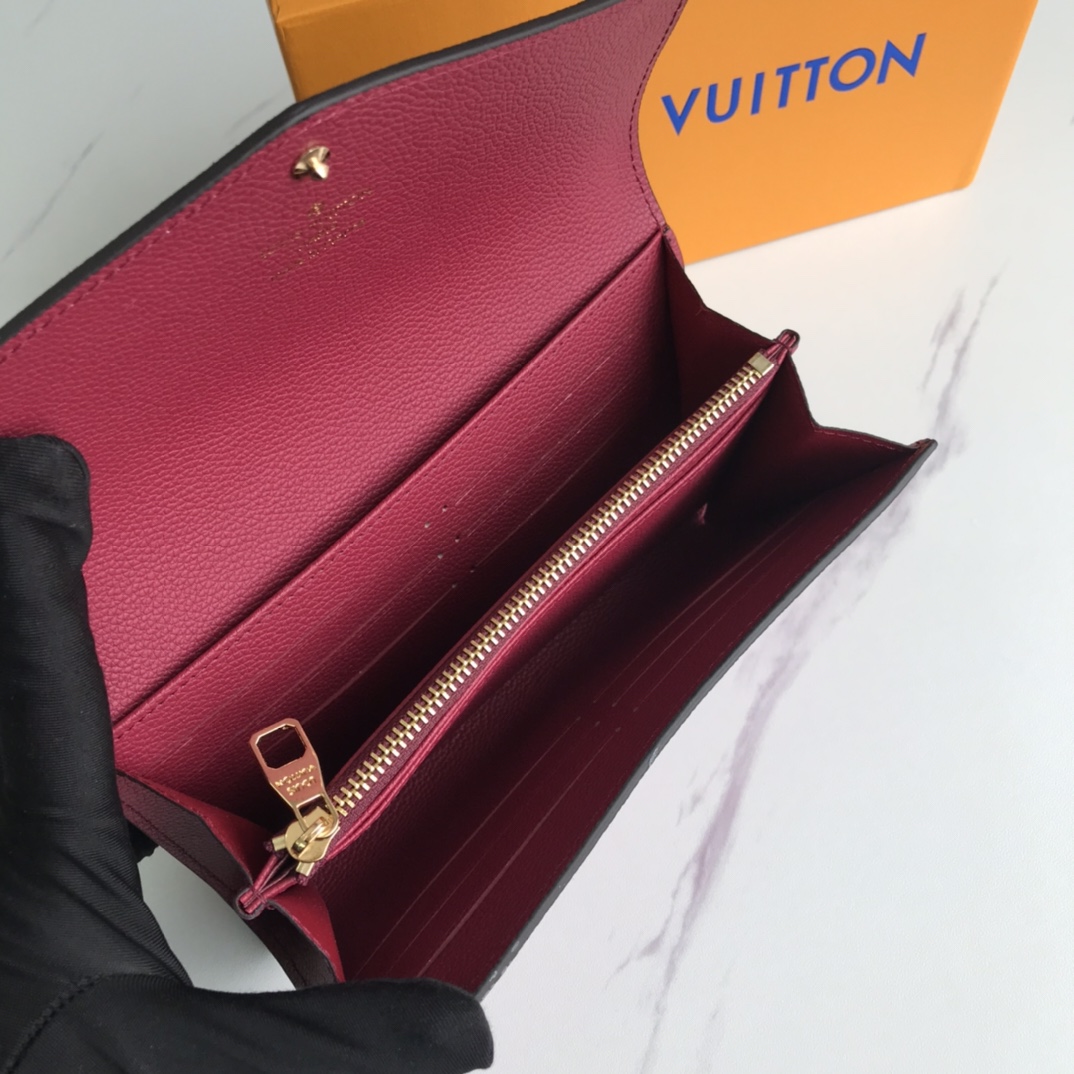 Louis Vuitton Sarah Wallet Dark Red M61182