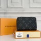 Louis Vuitton Zippy Coin Purse Wallet  Black M60067