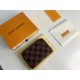 Louis Vuitton Zippy Coin Purse Wallet Brown Plaid N63070