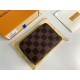 Louis Vuitton Zippy Coin Purse Wallet Brown Plaid N63070