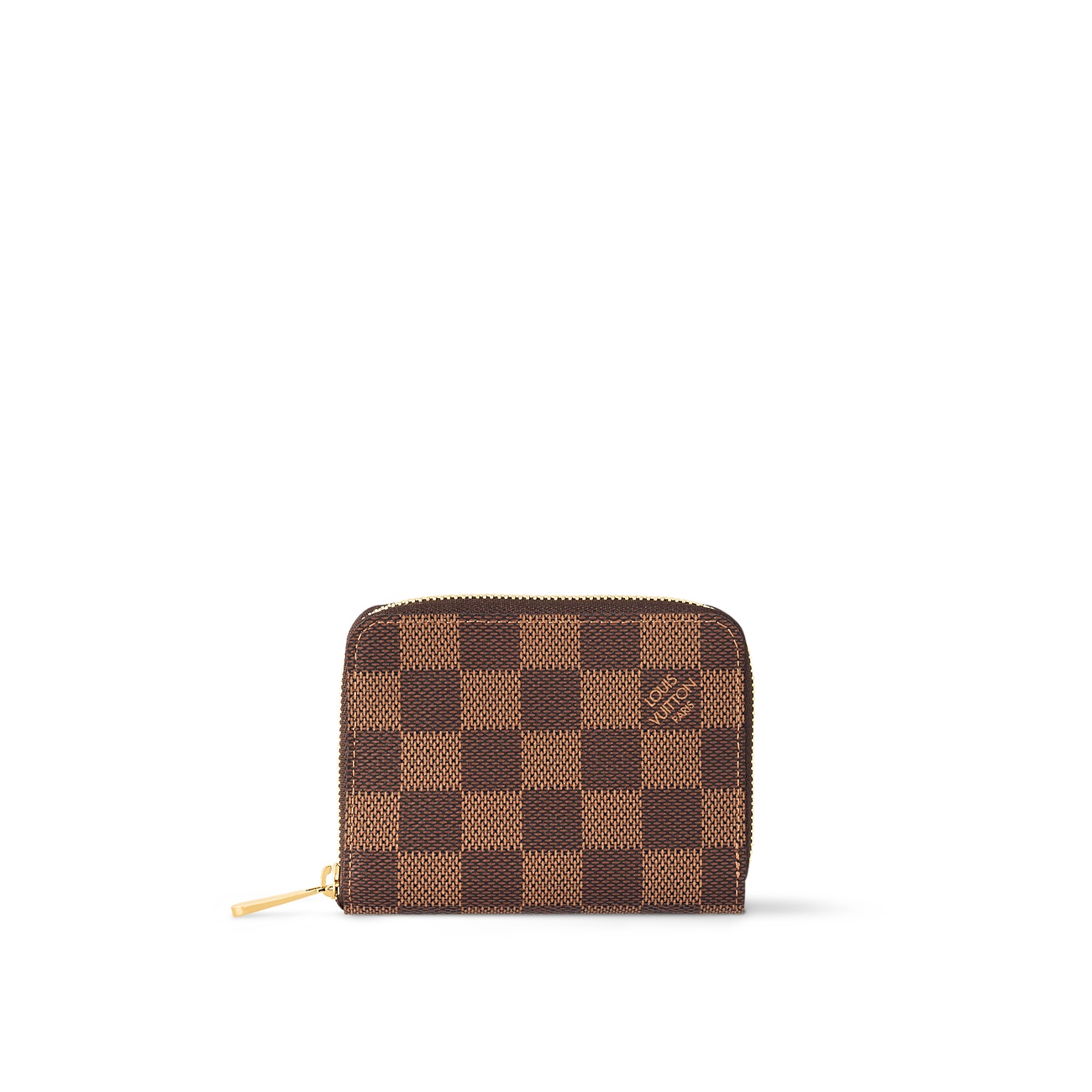 Louis Vuitton Zippy Coin Purse Wallet Brown Plaid N63070