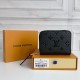 Louis Vuitton Zippy Coin Purse Wallet Black M60574