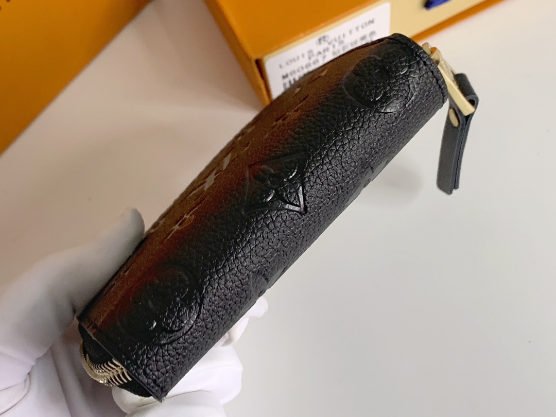 Louis Vuitton Zippy Coin Purse Wallet Black M60574