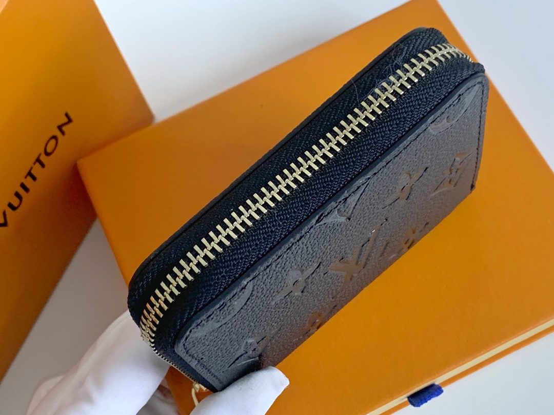 Louis Vuitton Zippy Coin Purse Wallet Black M60574