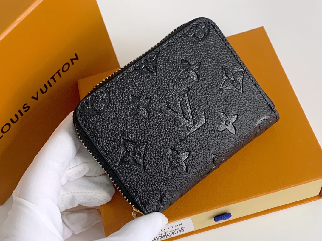 Louis Vuitton Zippy Coin Purse Wallet Black M60574