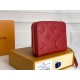 Louis Vuitton Zippy Coin Purse Wallet Red M60574