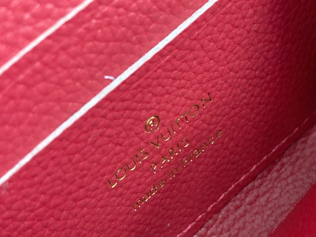 Louis Vuitton Zippy Coin Purse Wallet Red M60574