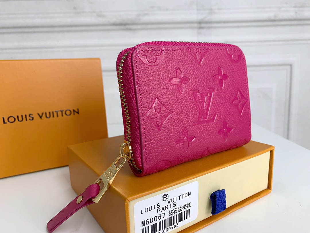 Louis Vuitton Zippy Coin Purse Wallet Hot Pink M60574