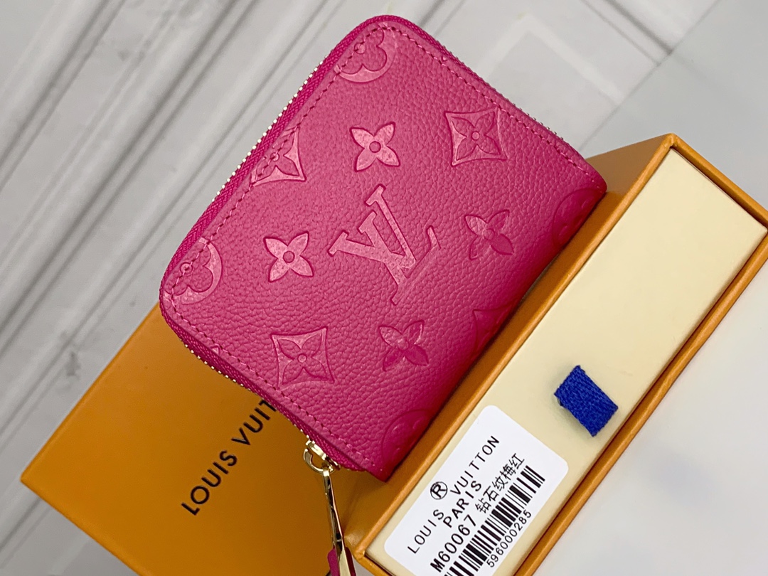 Louis Vuitton Zippy Coin Purse Wallet Hot Pink M60574