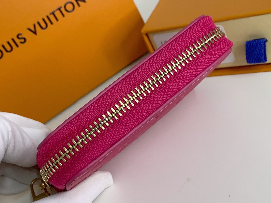 Louis Vuitton Zippy Coin Purse Wallet Hot Pink M60574