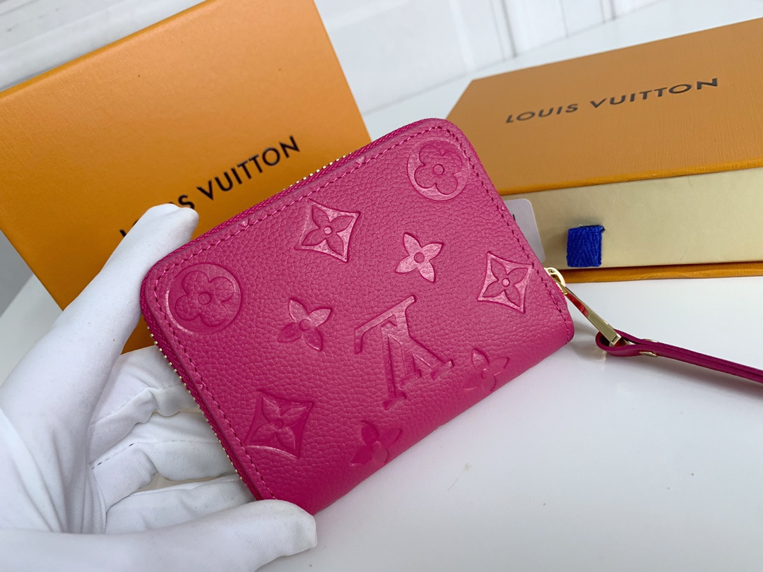 Louis Vuitton Zippy Coin Purse Wallet Hot Pink M60574