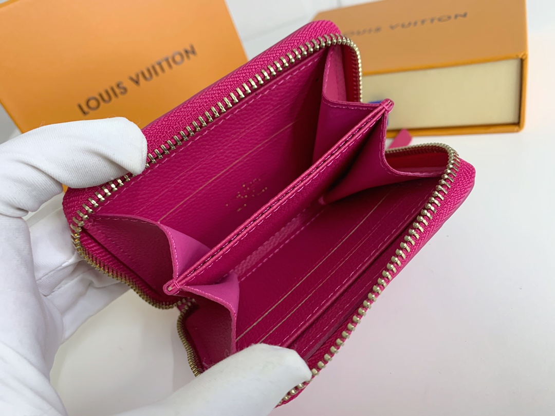 Louis Vuitton Zippy Coin Purse Wallet Hot Pink M60574