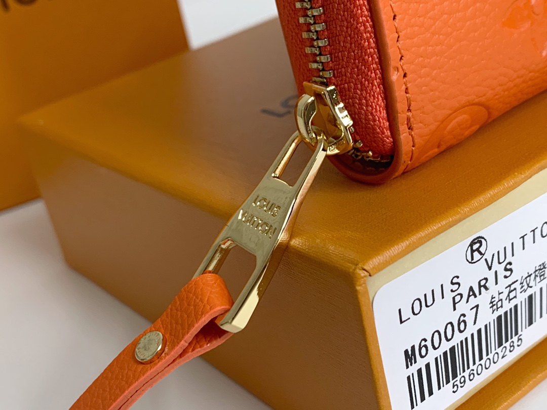 Louis Vuitton Zippy Coin Purse Wallet Orange M60574