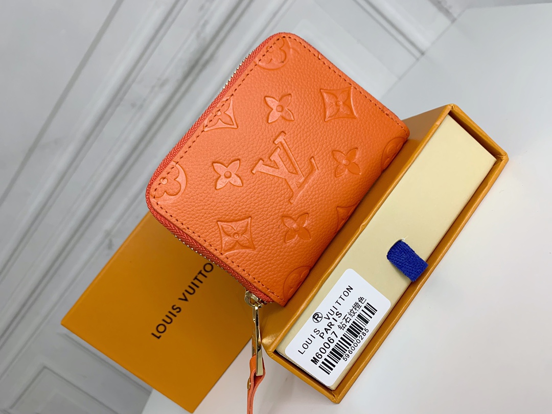 Louis Vuitton Zippy Coin Purse Wallet Orange M60574