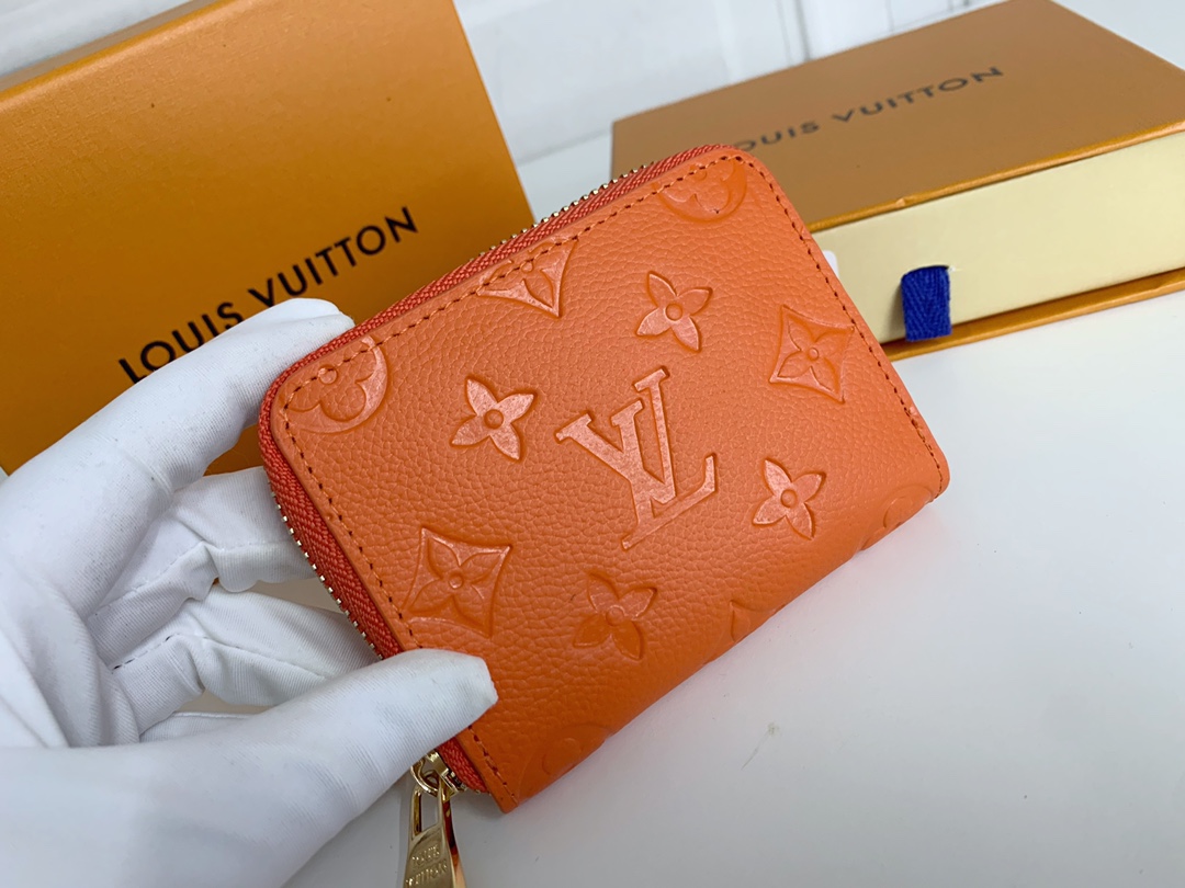 Louis Vuitton Zippy Coin Purse Wallet Orange M60574