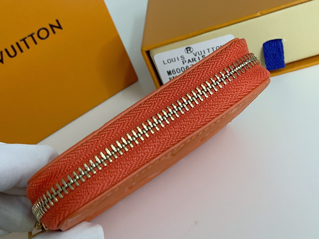 Louis Vuitton Zippy Coin Purse Wallet Orange M60574