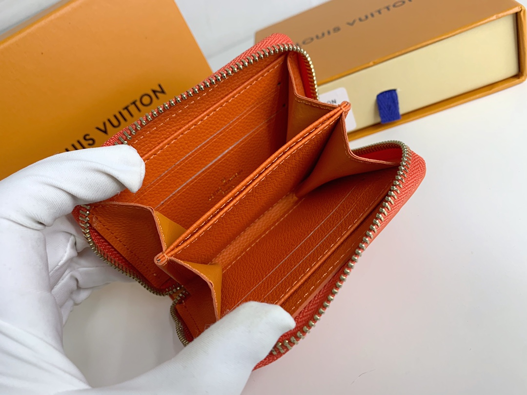 Louis Vuitton Zippy Coin Purse Wallet Orange M60574