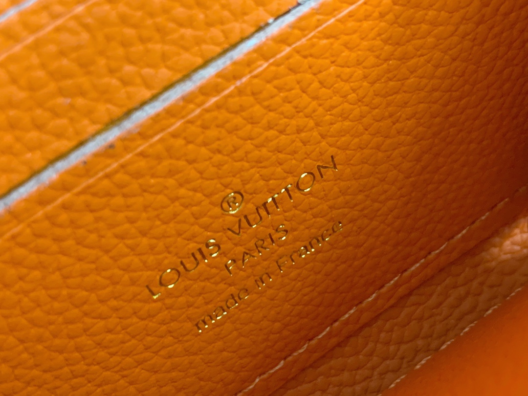 Louis Vuitton Zippy Coin Purse Wallet Orange M60574