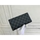 Louis Vuitton Brazza Wallet Black Plaid N62665