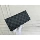 Louis Vuitton Brazza Wallet Black Plaid N62665