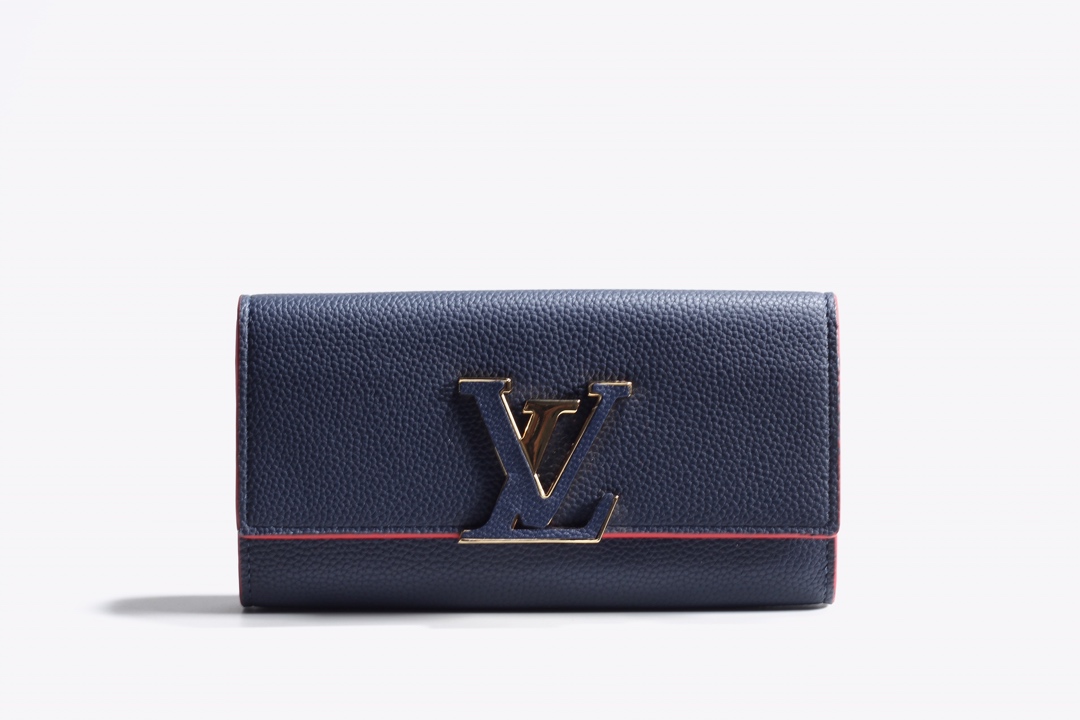 Louis Vuitton Capucines Wallet Navy M61248