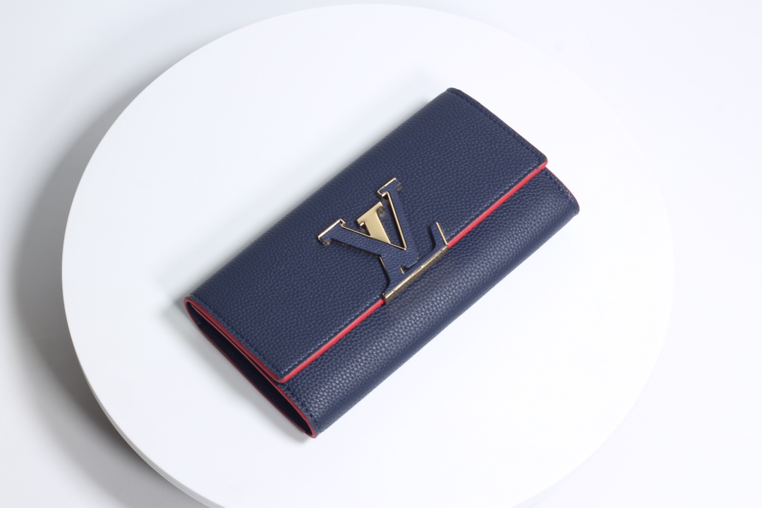 Louis Vuitton Capucines Wallet Navy M61248