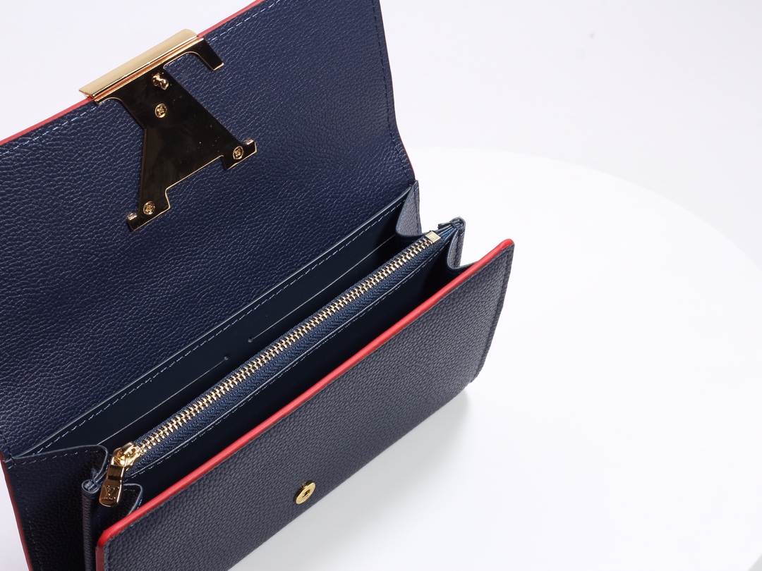 Louis Vuitton Capucines Wallet Navy M61248