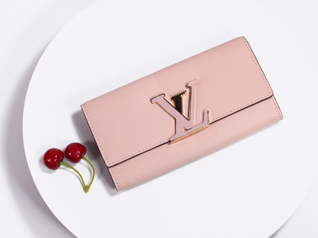 Louis Vuitton Capucines Wallet Pink M61248