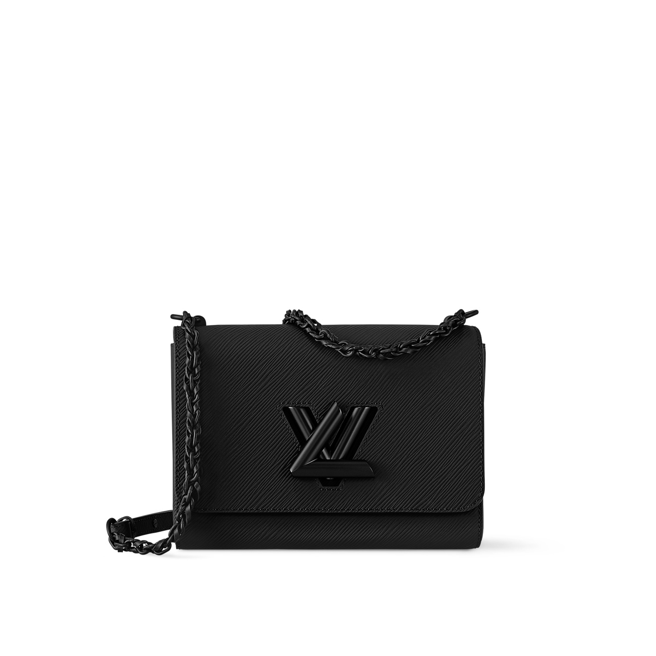 Louis Vuitton Twist MM Handbag Black M25325