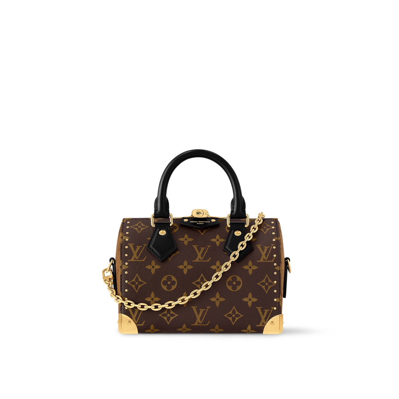 Louis Vuitton Speedy Trunk 20 Handbag Black M13146