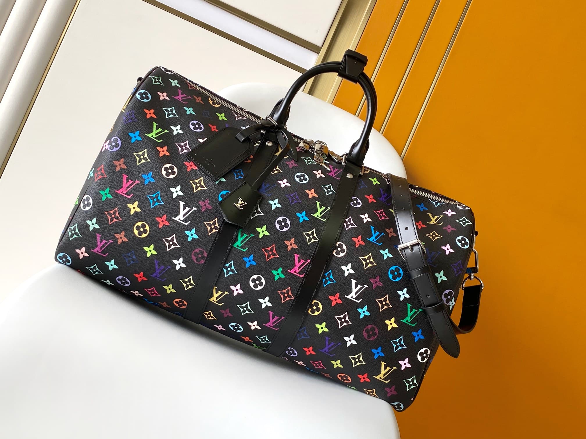 Louis Vuitton x Takashi Murakami Keepall Bandoulière 50 Duffle Bag M13745