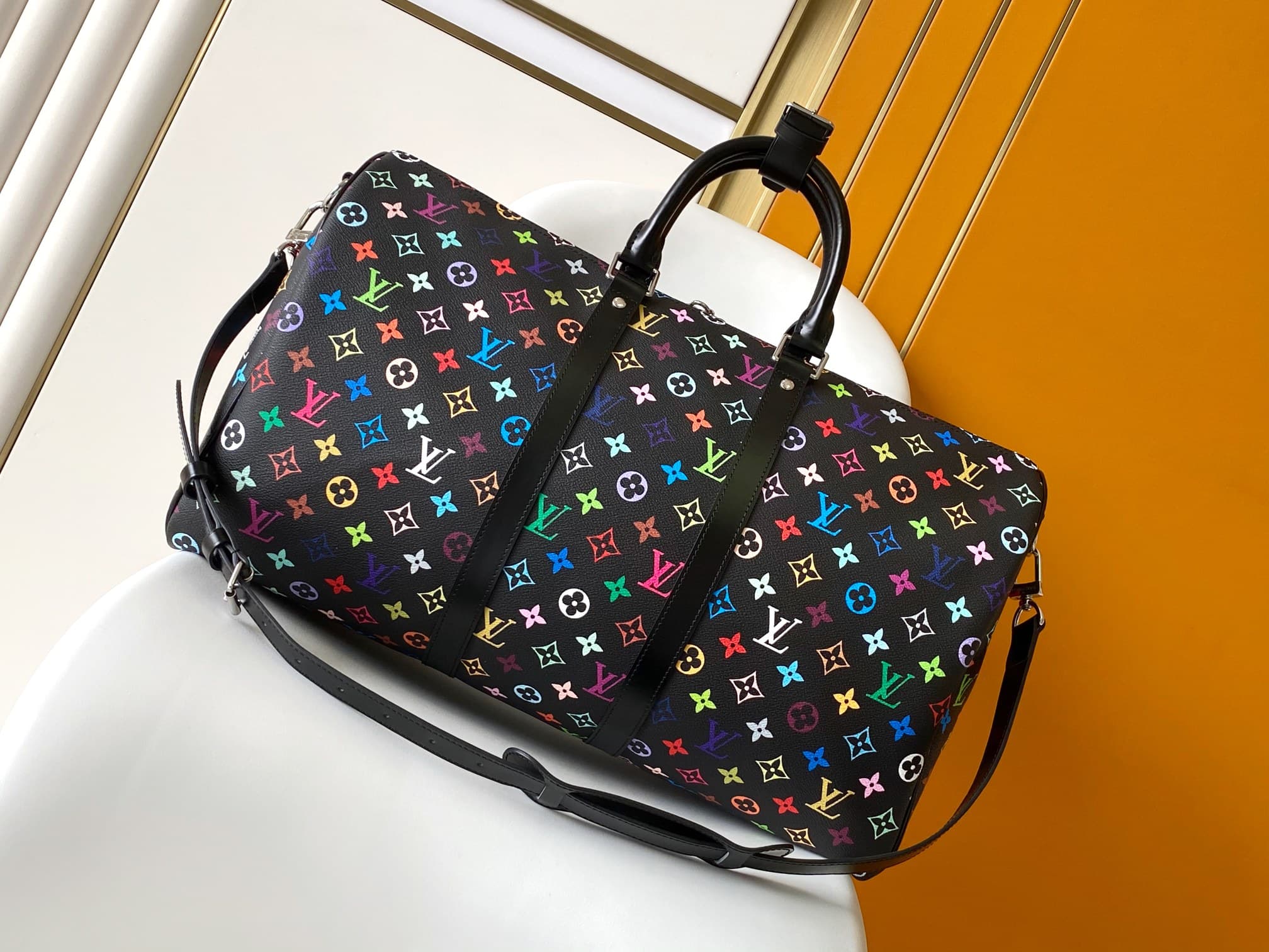 Louis Vuitton x Takashi Murakami Keepall Bandoulière 50 Duffle Bag M13745