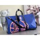 Louis Vuitton Keepall Sport 55 NBA Blue Basketball Weekend Duffle Bag M21105