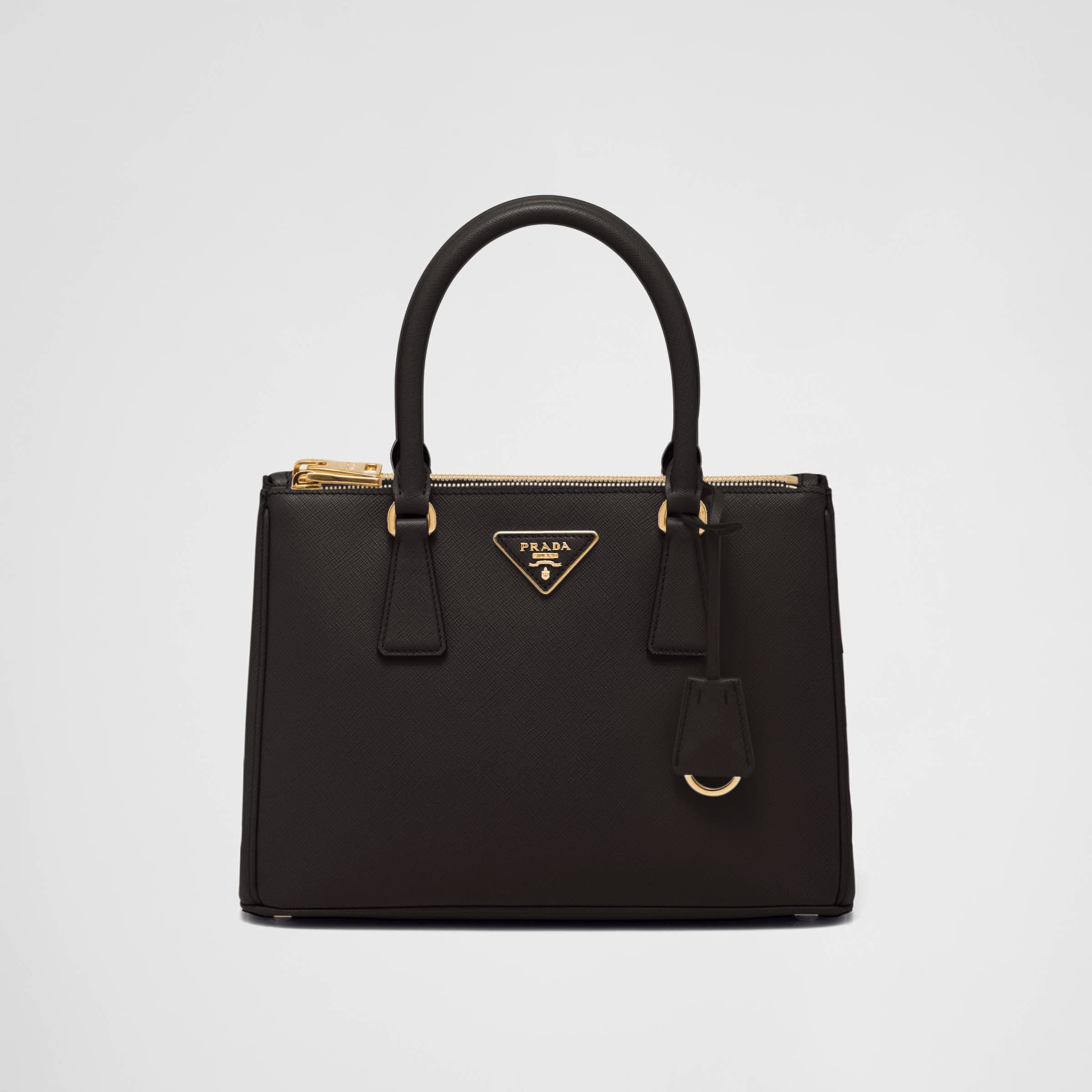 Prada Medium Galleria Saffiano Leather Bag Black 1BA863