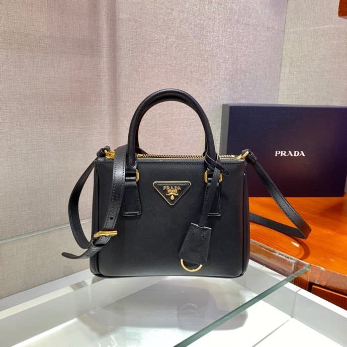 Prada Galleria Saffiano Leather mini-bag Black 1BA906