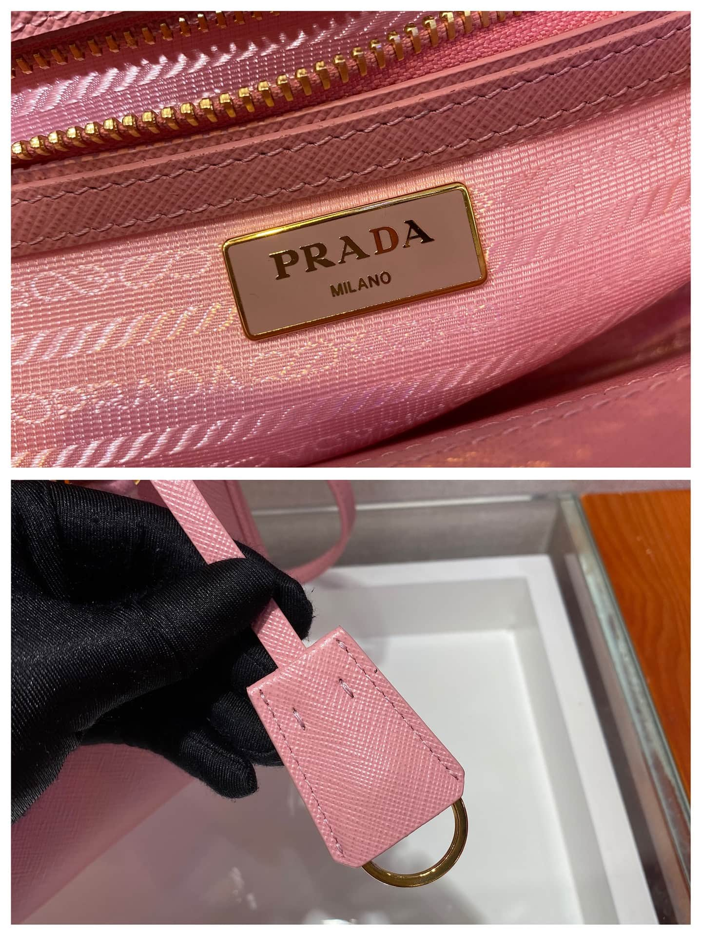 Prada Galleria Saffiano Leather mini-bag Pink 1BA906