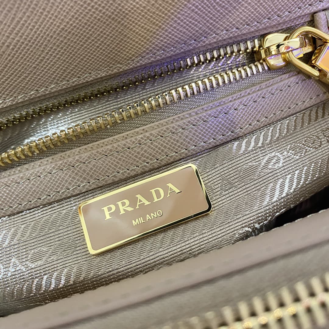 Prada Galleria Saffiano Leather mini-bag Beige 1BA906