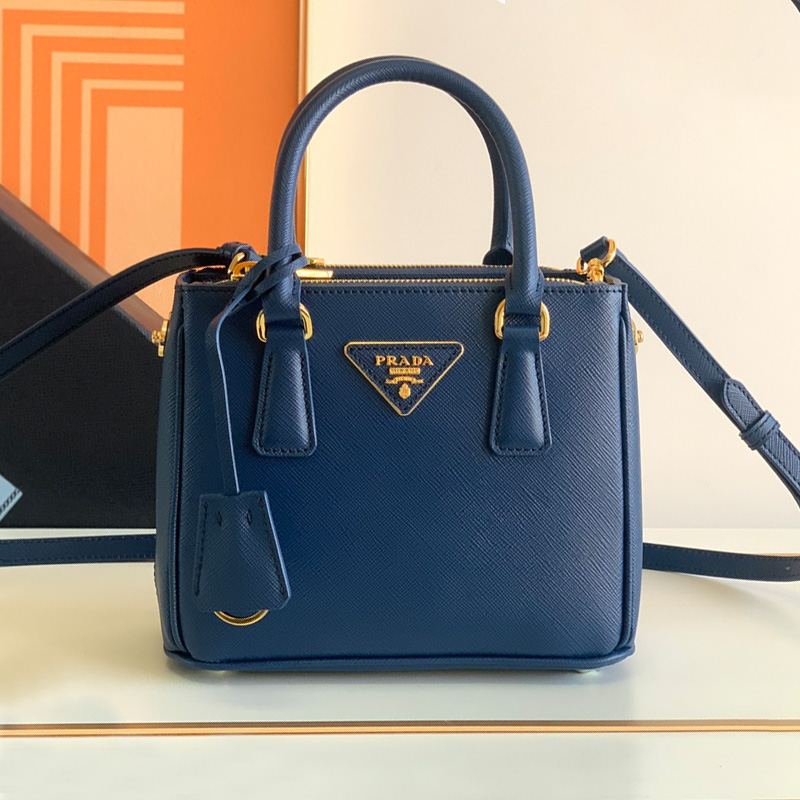 Prada Galleria Saffiano Leather mini-bag Dark Blue 1BA906