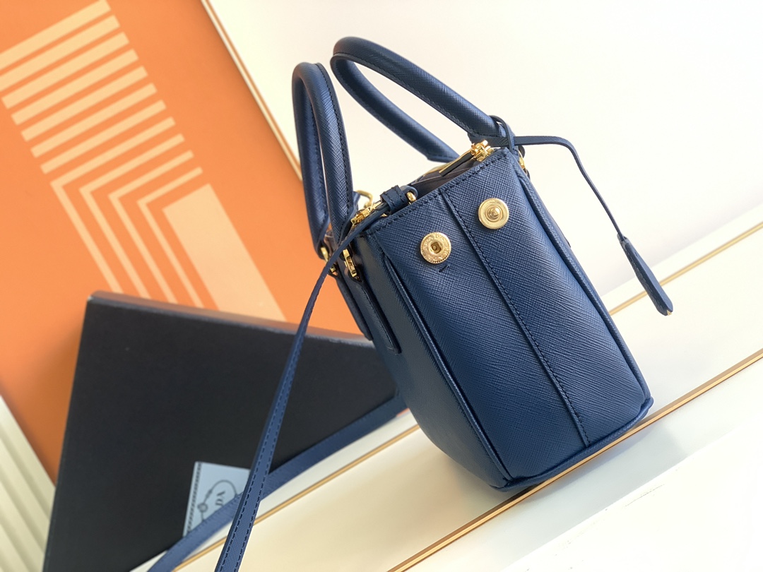 Prada Galleria Saffiano Leather mini-bag Dark Blue 1BA906