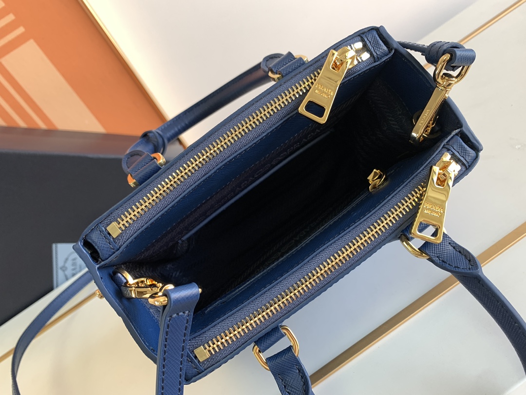 Prada Galleria Saffiano Leather mini-bag Dark Blue 1BA906