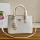 Prada Medium Galleria Saffiano Leather Bag White 1BA863