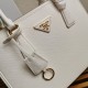 Prada Medium Galleria Saffiano Leather Bag White 1BA863