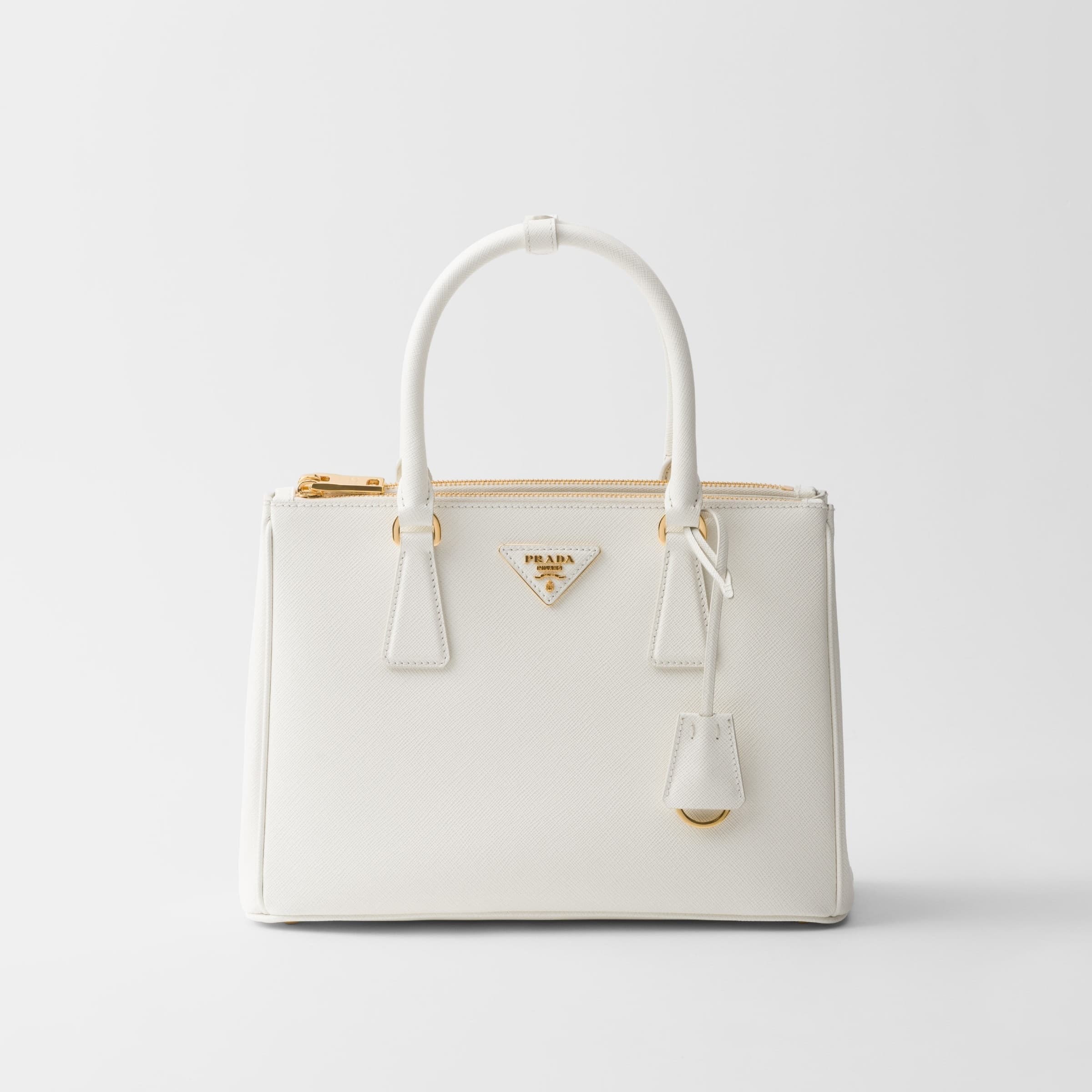 Prada Medium Galleria Saffiano Leather Bag White 1BA863