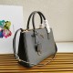 Prada Medium Galleria Saffiano Leather Bag Grey 1BA863