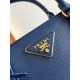 Prada Medium Galleria Saffiano Leather Bag Dark Blue 1BA863