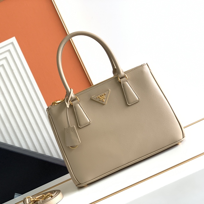 Prada Medium Galleria Saffiano Leather Bag Beige 1BA863