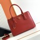 Prada Medium Galleria Saffiano Leather Bag Red 1BA863